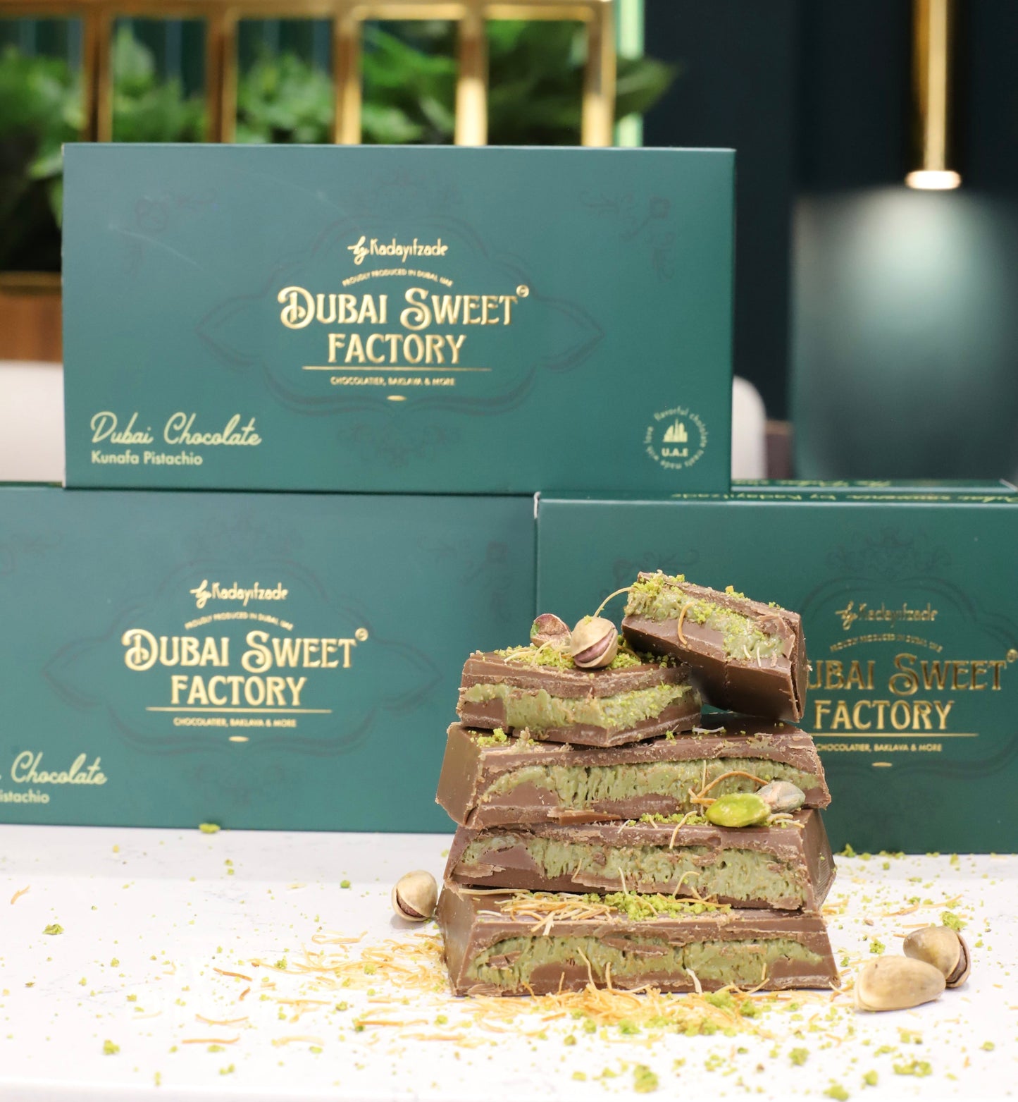 Dubai Chocolate Pistachio kunefe ( Milk , Dark , White )